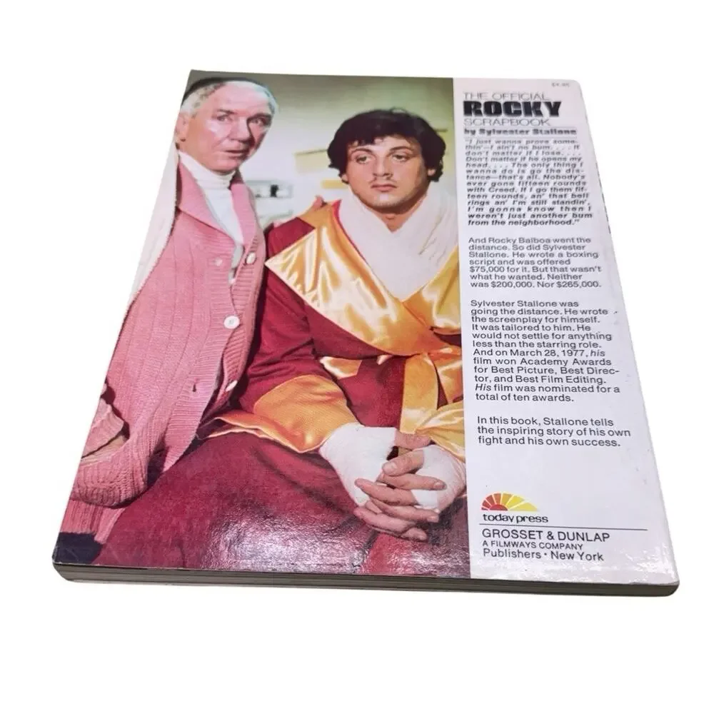 The Official Rocky Scrapbook by Sylvester Stallone 1977 First Printing Paperback